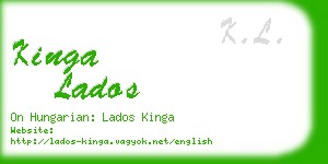 kinga lados business card